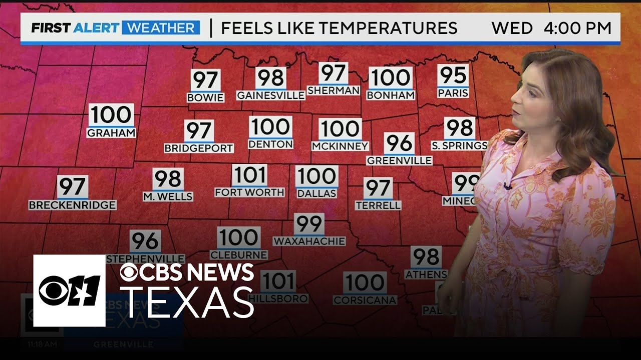 Heat index to reach triple-digits for most of North Texas Wednesday ...