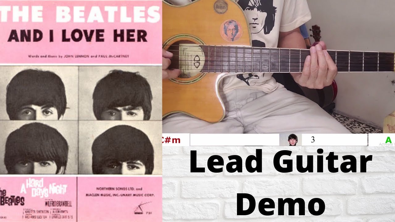 And I Love Her - The Beatles - Lead Guitar Part Demo @TeacherBob And I Love Her - The Beatles - Lead Guitar Part Demo @TeacherBob