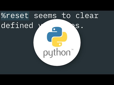 How to clear variables in ipython?
