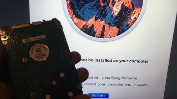 Switched Hard Drive to SSD.  Then tried upgrading OS X.  An Error Occurred While Verifying Firmware.