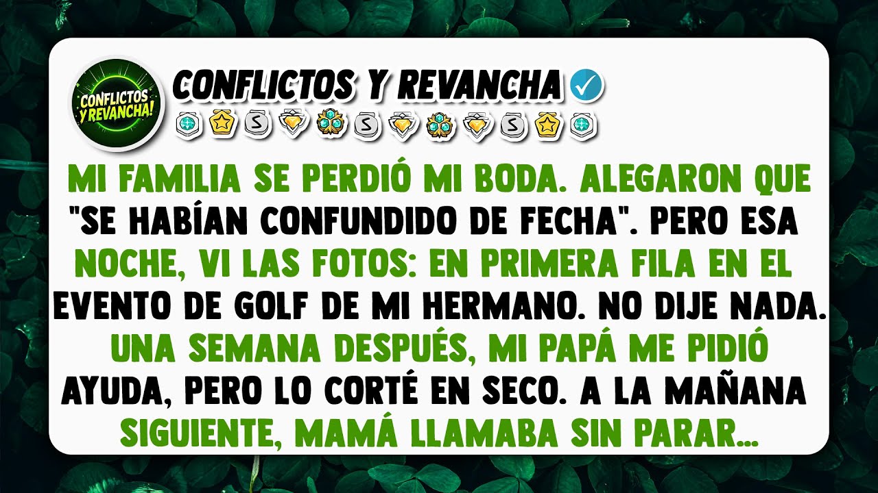Mi familia se perdió mi boda. Alegaron que 