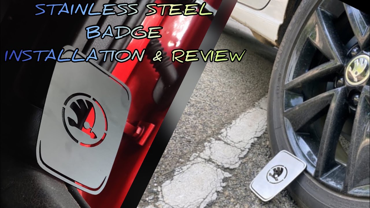 STAINLESS STEEL BADGE INSTALLATION SKODA RAPID ACCESSORY AND