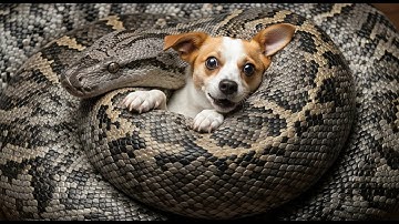 Brave Heroes Save Careless puppy from Giant Python Attack 🐍
