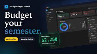 University- College Budget Tracker Demo – Semester Budget Planner for Students (Works Offline)