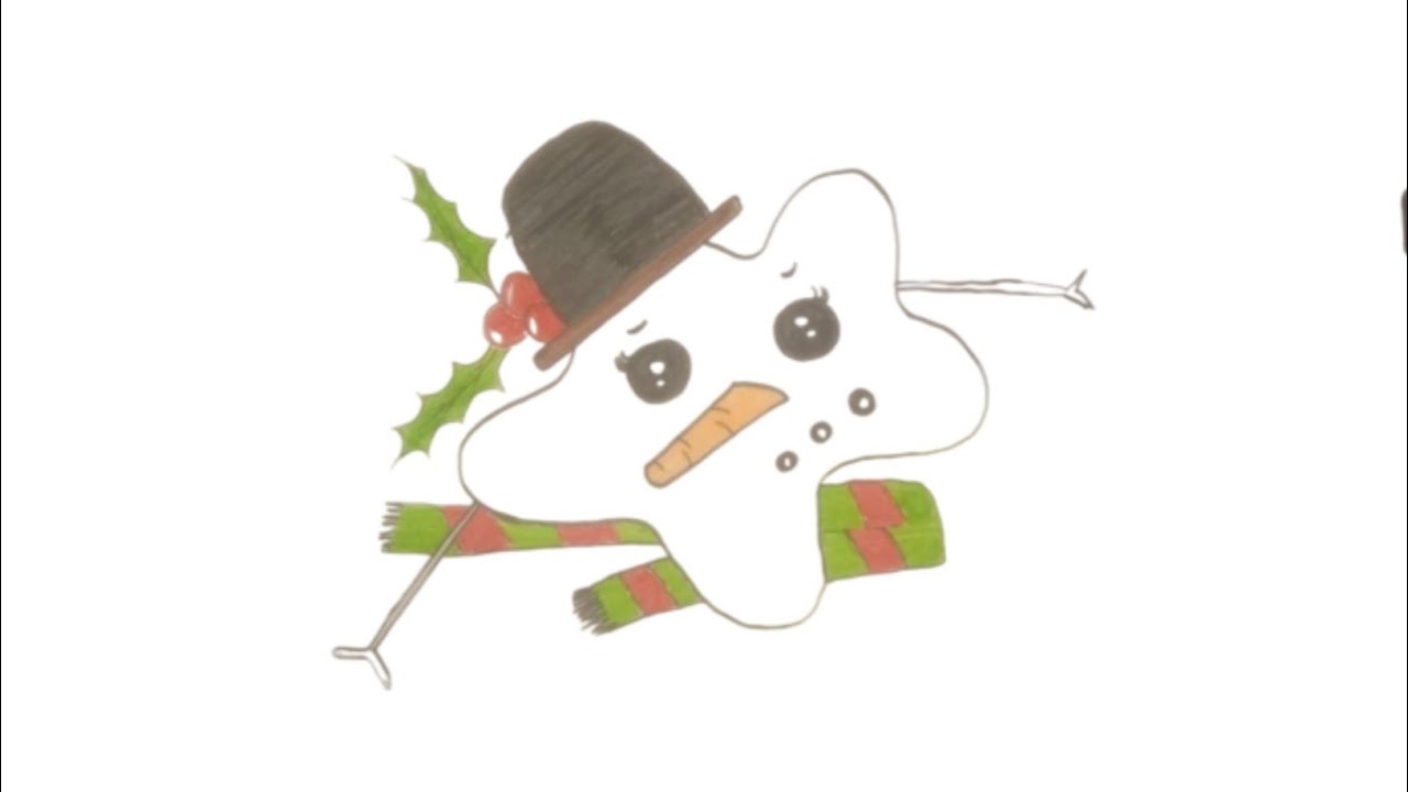 How To Draw A Melted Snowman @drawing1214 - YouTube