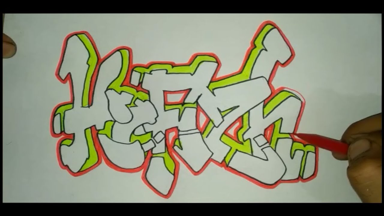 Membuat Grafiti Nama HAFIZH YouTube