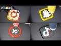 Social Media & Popular Apps Pancake art - Instargram, Snapchat, Tik Tok, Musical.ly, WhatsApp