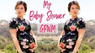 GRWM FOR MY BABY SHOWER | Pretty Hair \& Pink Makeup Tutorial | Shenae Grimes-Beech