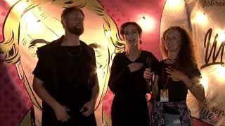 Go_A band's Taras Shevchenko and Kate Pavlenko sing the Ukrainian national anthem at Ше.Fest 2021