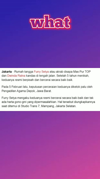 furry Satya dan dwinda bercerai baik baik #selebriti #artis #top #shorts