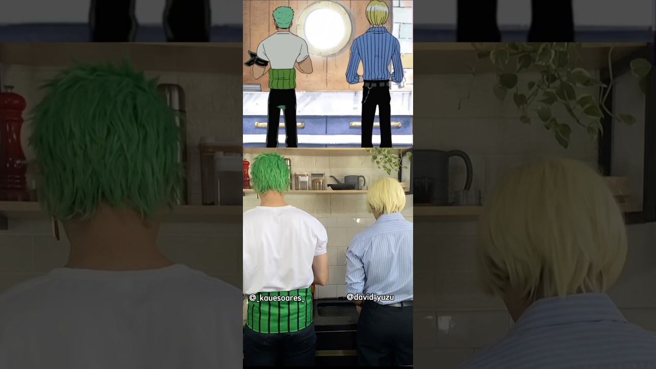 Zoro e Sanji lavando louça - Vozes do Glauco Marques e Wendel Bezerra. One Piece Cosplays