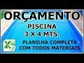 NÃO FAÇA UMA PISCINA SEM ANTES VER ESSE VÍDEO. ORÇAMENTO PARA CONSTRUIR TAMANHO 3 X 4