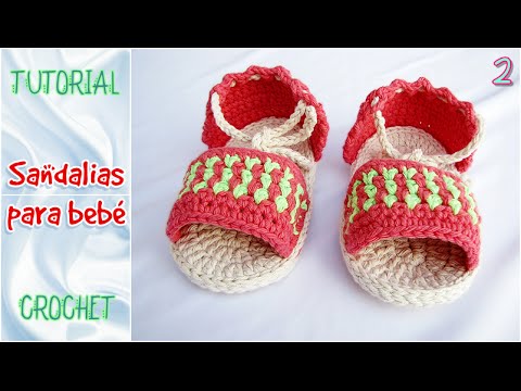 Revocación Abstracción Guau Sandalias de verano - TODOS LOS TALLES (Parte 2) CROCHET bebé paso a paso -  YouTube