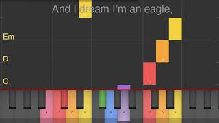 Eagle by ABBA | Piano Backing Track - Karaoke Lyrics