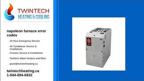 napoleon furnace error codes