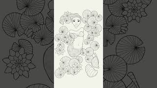 Mesmerizing Mermaids 1 – Digital and Printable Coloring Book