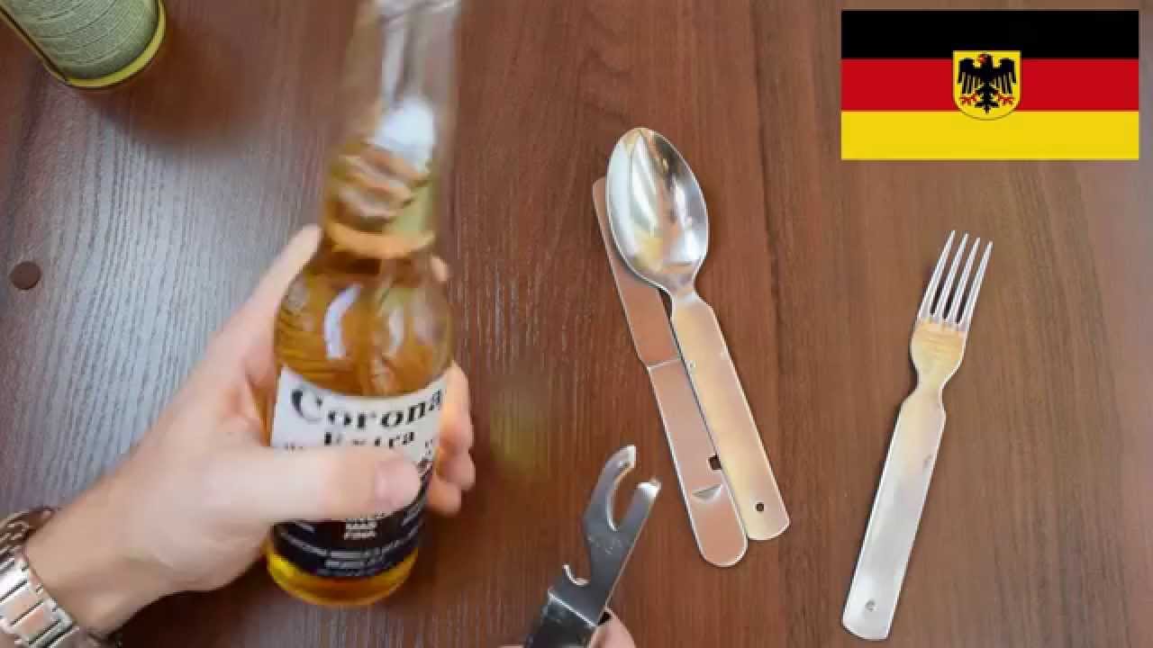 German Military Four Piece Eating Utensil set review. Bundeswehr