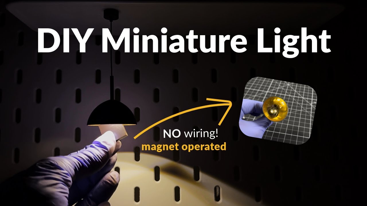 DIY Battery Operated Dollhouse Light, no wiring! (and it's cheap!)