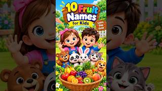 10 Fruit Names for Kids 🍎🍌🍉 | Learn Fruits with Emma & Ethan | MelloMunch Kids