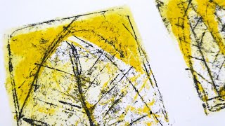 Monoprinting with stencils and oil paint