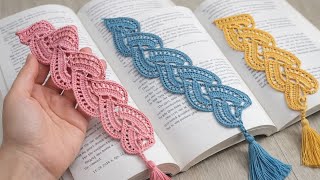 IMPRESSIVE💯💫How to CROCHET BOOKMARK 😍Easy Tutorial for Crochet Bookmark Step by Step 🙂