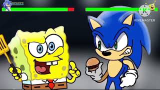 CHADRCHEEZ: Sonic the Hedgehog vs SpongeBob SquarePants - Animation Collision with healthbars