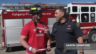 CFD invites Calgary Stampeders to firefighter training - 2022