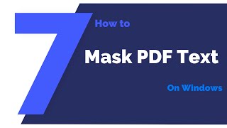 how to mask pdf text the easy way on windows | pdfelement 7