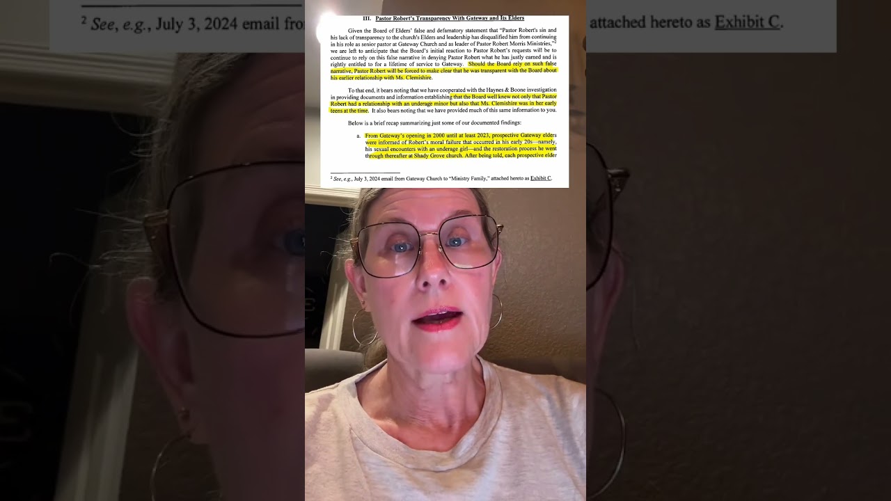 Gateway Church/Robert Morris lawsuit