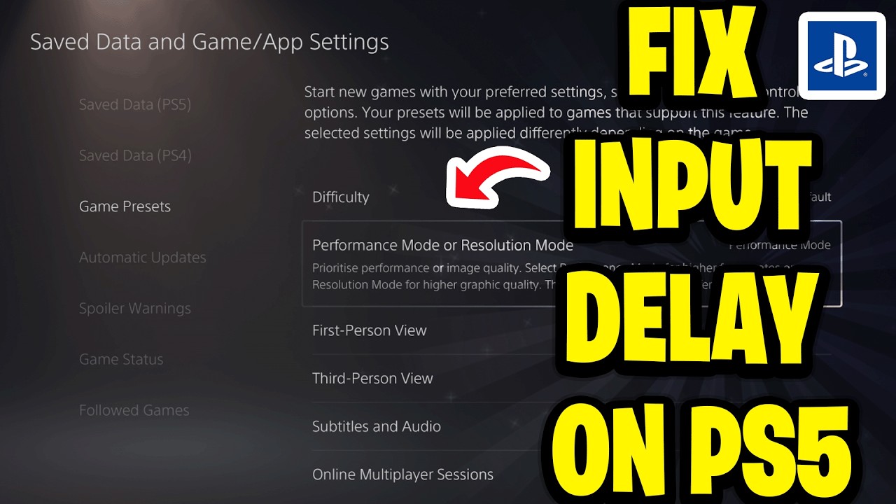 How To Fix Input Delay On PS5 - YouTube