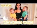 SINGLE Teen Mom College Morning Routine w/ TWINS l 18 with 2 babies