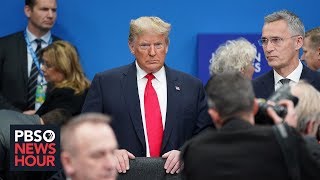 Trump leaves NATO summit after drama-filled visit