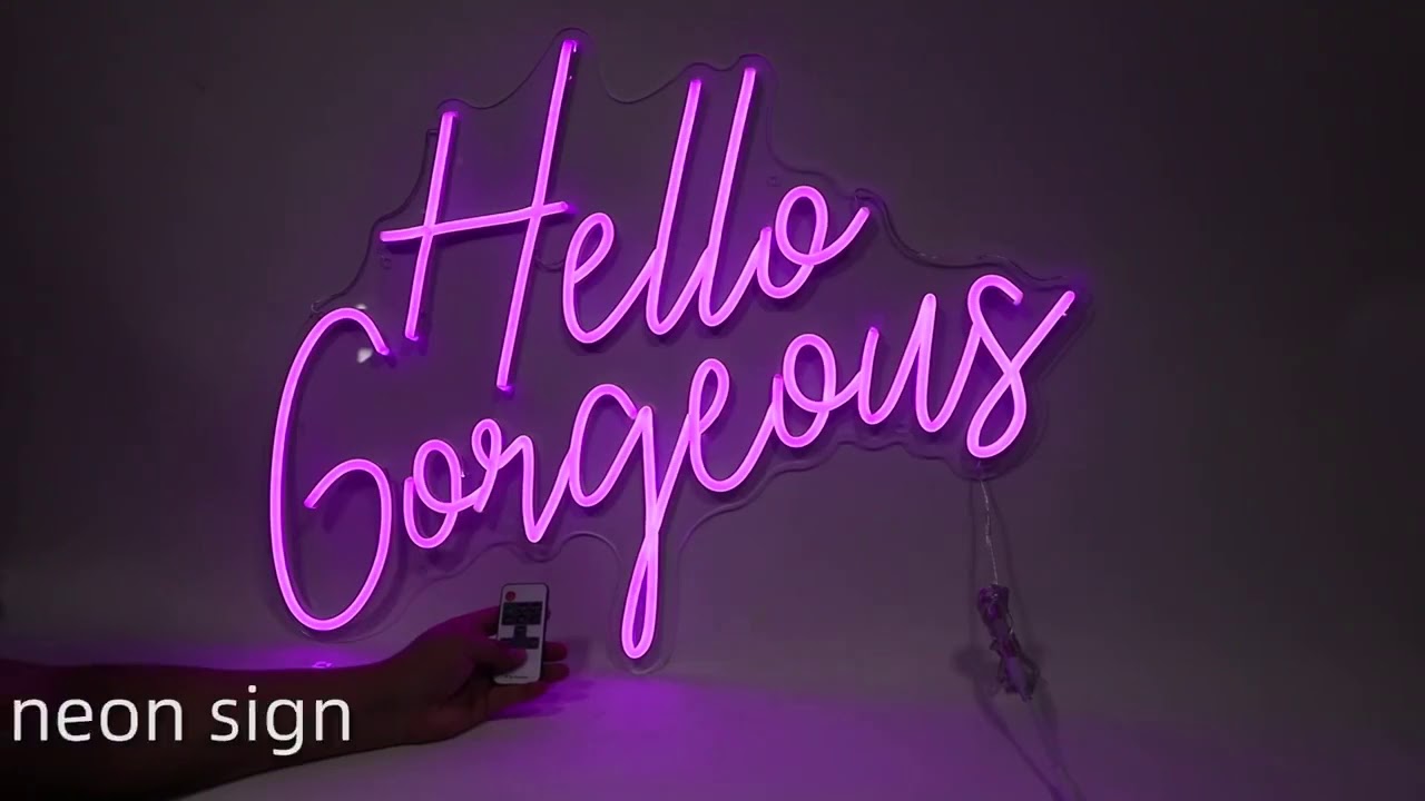 NeonFine Hello Gorgeous  Neon Sign