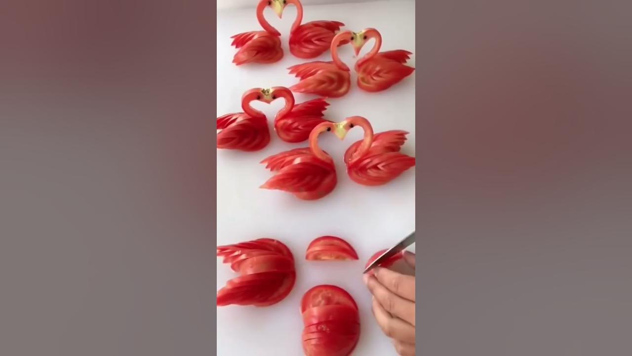 Garnish Tomat || Bentuk Angsa