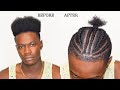 High Top Braids | GF Does Sick Men's Cornrow Hairstyle | Quick & Easy!