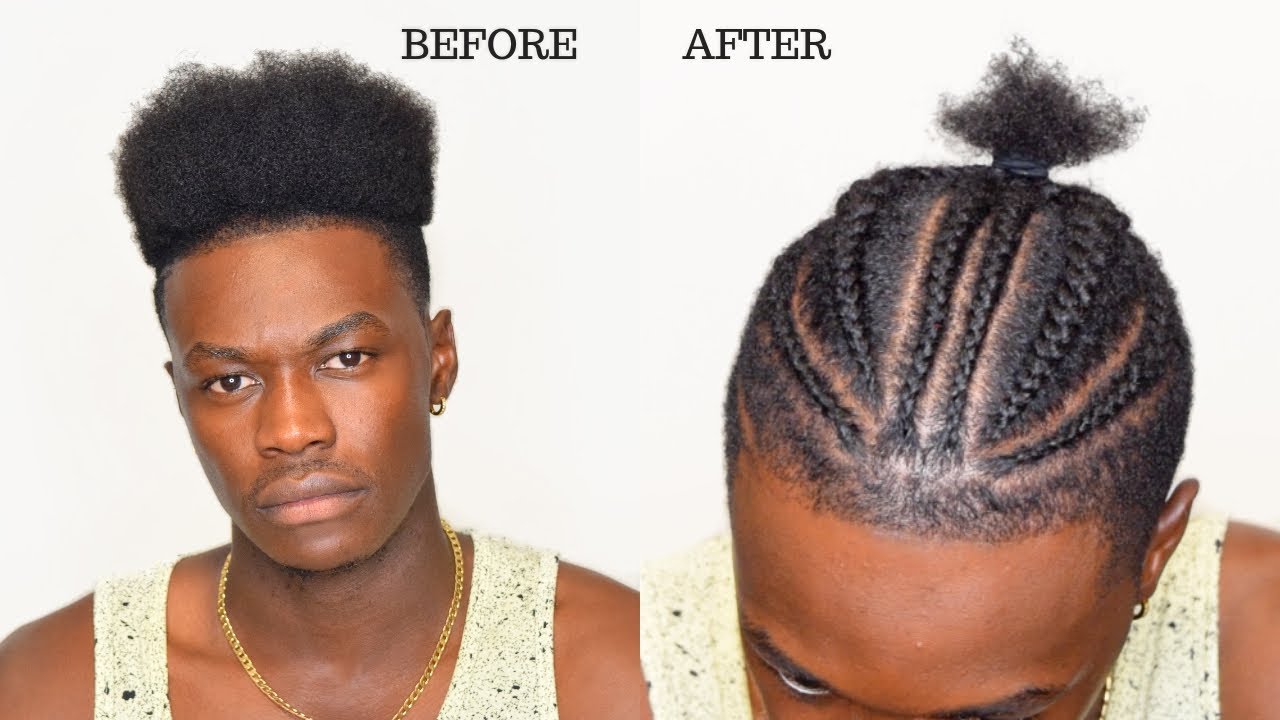 Black Mens Box Braids With Fade