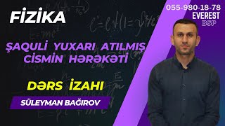 Şaquli yuxarı atılmış cismin hərəkəti. Dərs izahı.