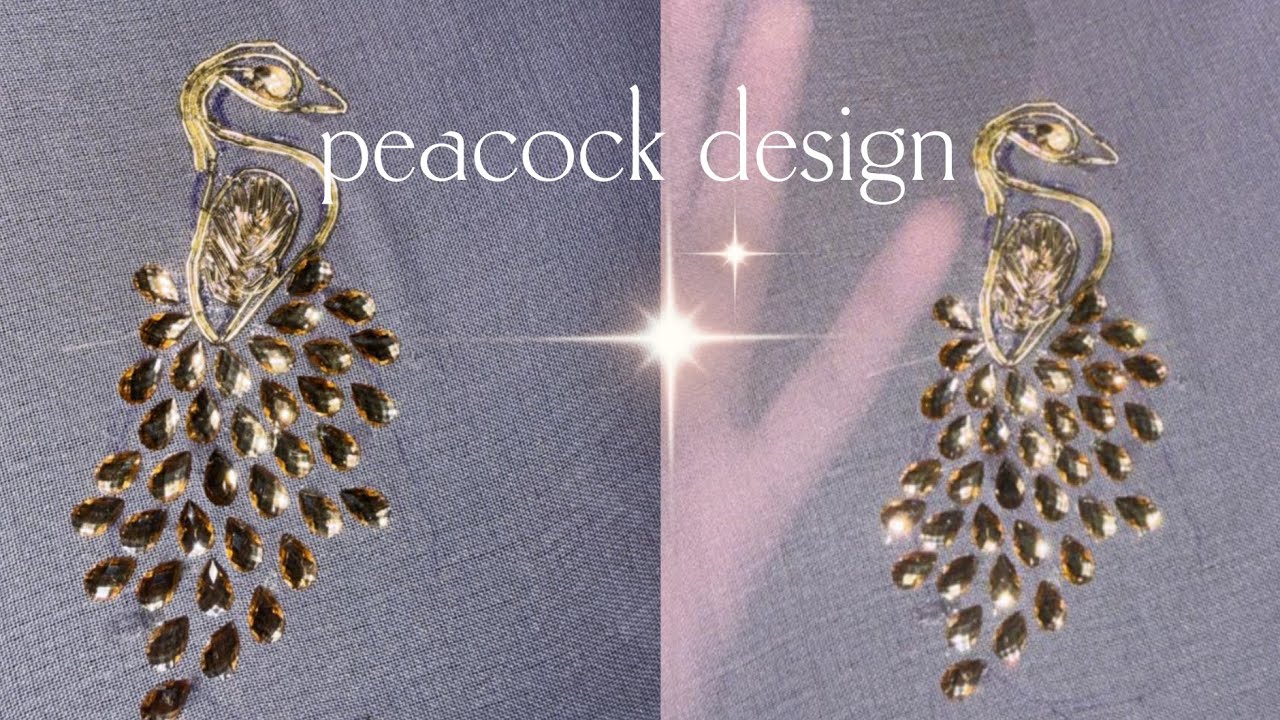Peacock design✨ #trending #viral #embroidery #youtube @GlowupwithD 