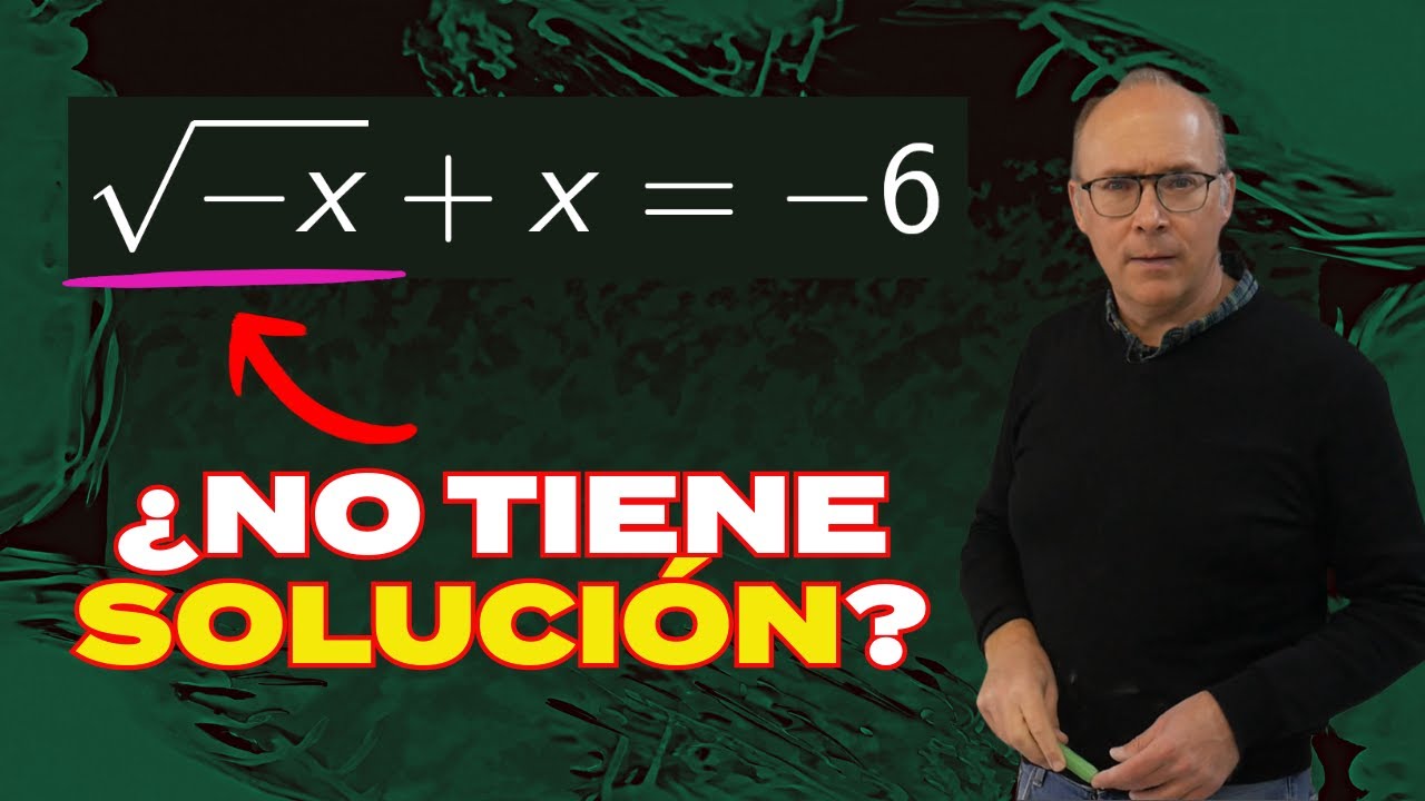 📌 El 95% de los ESTUDIANTES PIENSA ❌y es un ERROR❌ que esta ECUACIÓN no tiene SOLUCIÓN 