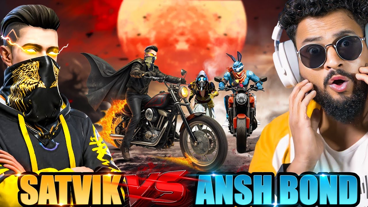 SATVIK X ANSH BOND 😱 VS 2 V Badge Streamer Shocked in BR Rank आजा Satvik 1 vs 8 में !! 😤