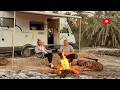 Night Camp in a Date Palm Forest 🔥 | Real Camping Sounds