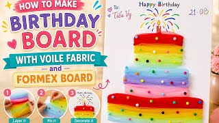 ✨ DIY Birthday Backdrop | Easy Tulle & Formex Board Decoration