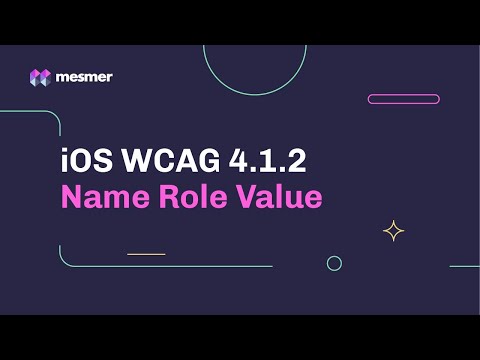 How to fix iOS WCAG 4.1.2 Name, Role, Value Accessibility Violations