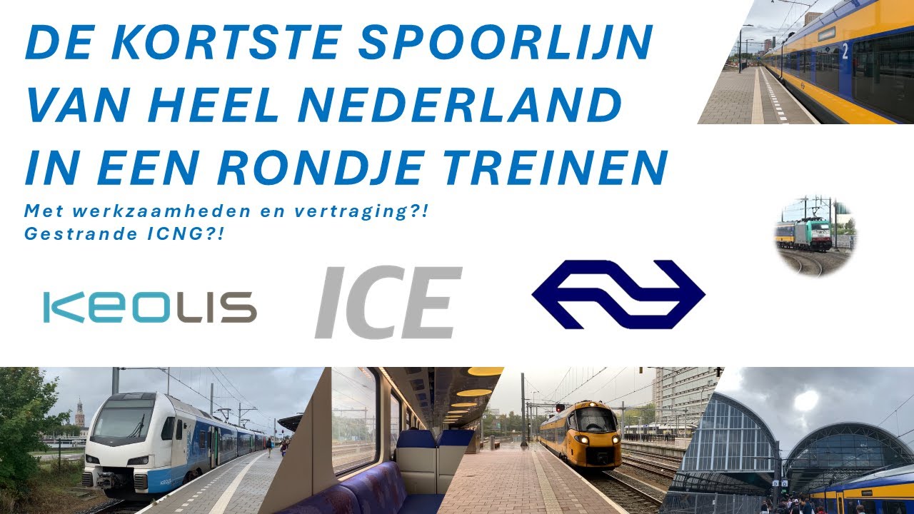DE KORTSTE spoorlijn van NEDERLAND!! - Rondje treinen met werkzaamheden #detreinreizigervlogt