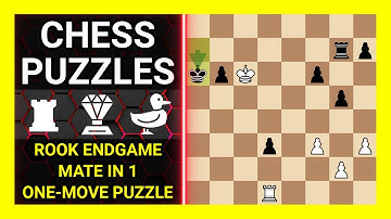 Chess Puzzles to Practice. Themes: Rook endgame, Mate in 1, One-move puzzle. Learn Chess