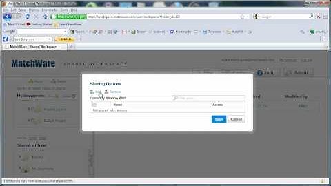 MatchWare Shared Workspace Sharing a Folder
