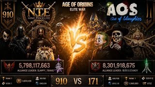 910 (NTE) vs 171 (AOS) Elite War Age of origins #aoo #ageoforigins #games 
