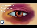 Drawing a realistic eye with open canvas 7  timelapse  digital artwork