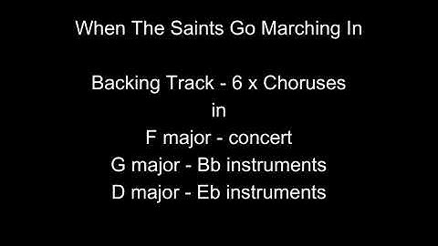 When The Saints Go Marching In Backing Tracking in F Major