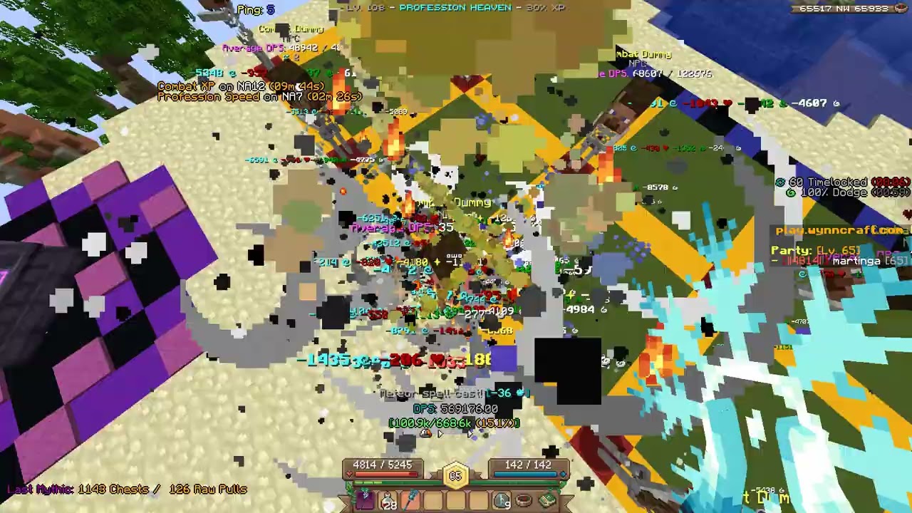 wynncraft level 65 riftwalker (level scale build, 480k peak dummy dps)